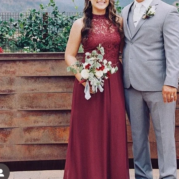 princess polly baby blue dress Burgundy Velvet Dress - Bridesmaid Dress main image 0